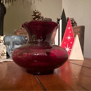 Beautiful antique ruby, red glass.